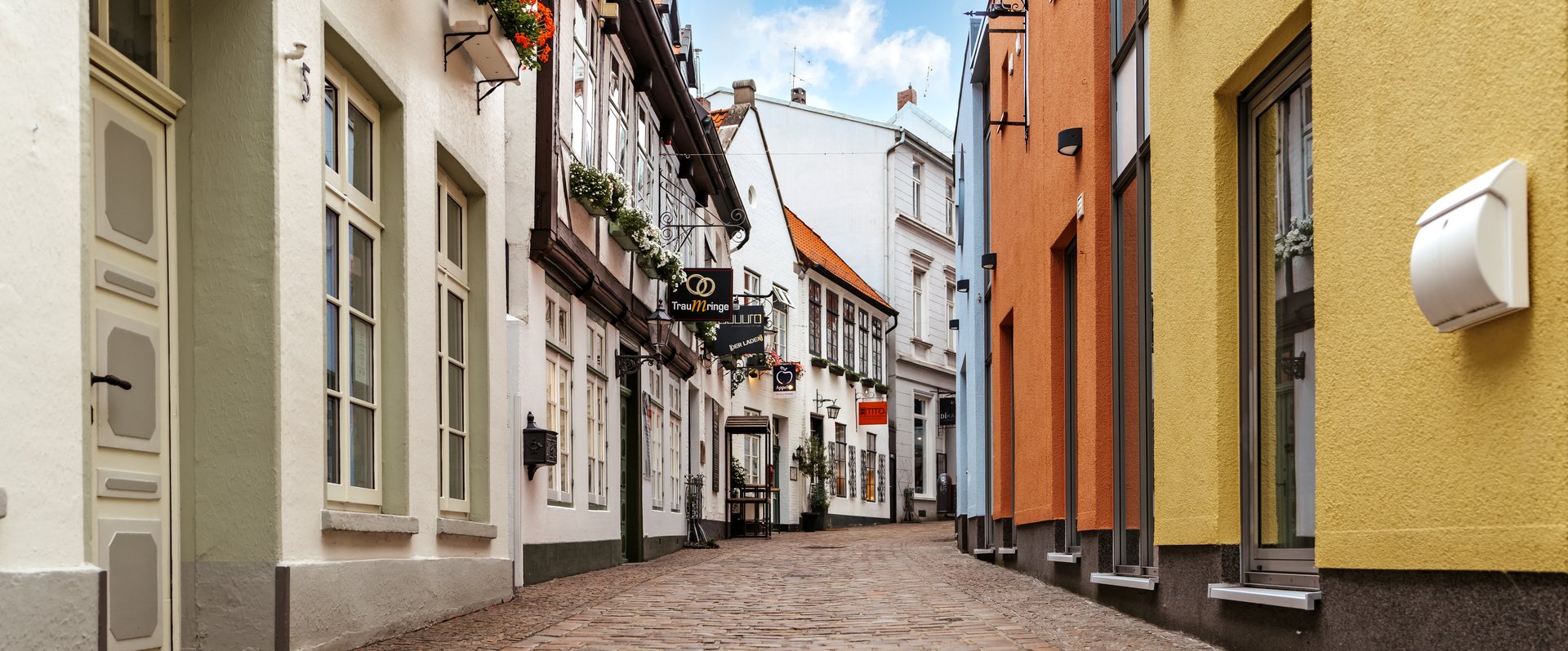 Blick in die pittoreske Bergstraße in der Oldenburger Innenstadt. Foto: Mittwollen und Gradetchliev