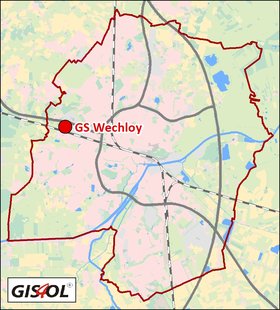 Lage der Grundschule Wechloy. Klick führt zur Karte. Quelle: GIS4OL