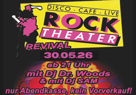 Das Rocktheater Logo mit Veranstaltungsinformationen