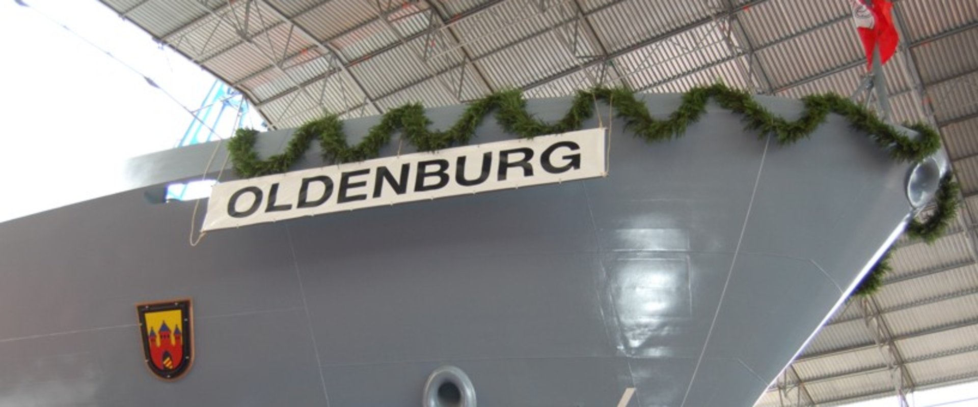 Korvette Schriftzug Oldenburg. Foto: Thyssen Krupp