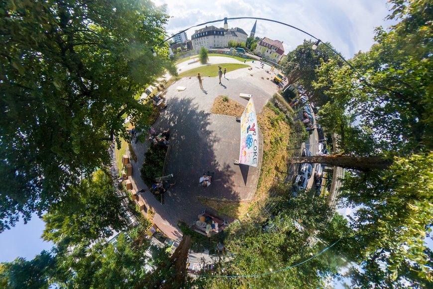 360-Grad-Ansicht der neuen Freizeitfläche an der 91er-Straße. Foto: Sascha Stüber