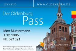 So sieht der Oldenburg-Pass aus. Quelle: Stadt Oldenburg