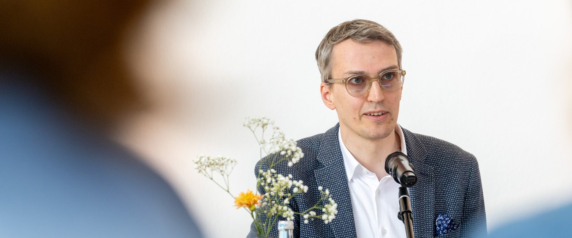 Kulturdezernent Holger Denckmann bei der Pressekonferenz zur Eröffnung des neuen Stadtmuseums. Foto: Sascha Stüber