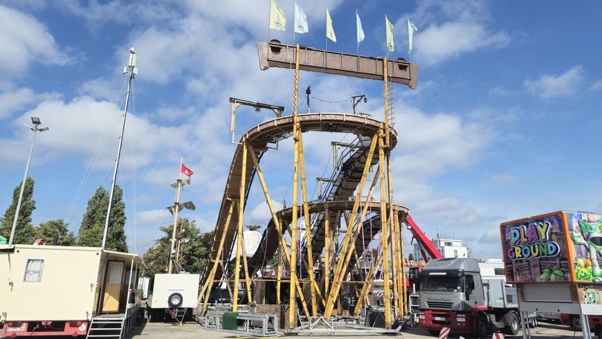 Der Aufbau vom Piratenfluss auf dem Kramermarkt am 19. September 2025. Foto: Stadt Oldenburg