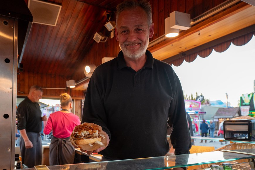 Spießbraten auf dem Kramermarkt 2026. Foto: Sascha Stüber