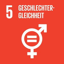 Icon zu Ziel 5: Kombination aus Venus- und Marssymbul mit einem Gleichheitszeichen in der Mitte. Quelle: Engagement Global