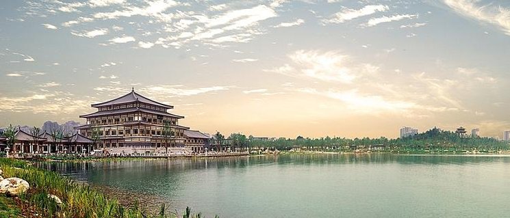 Pagode an einem See in der Stadt Xi'an. Foto: Stadt Xi'an