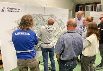 Ideen werden an einer Informationstafel vorgestellt und gesammelt Foto: CapitalReal GmbH & Co. KG Ideen werden an einer Informationstafel vorgestellt und gesammelt