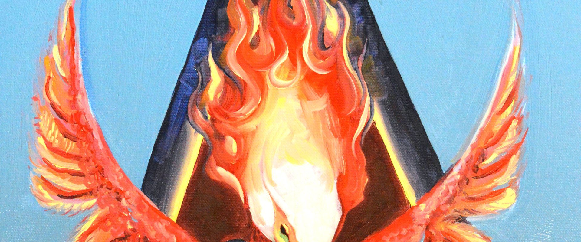 Paulina Singelmann, Der Feuervogel, Öl auf Leinwand, 2024