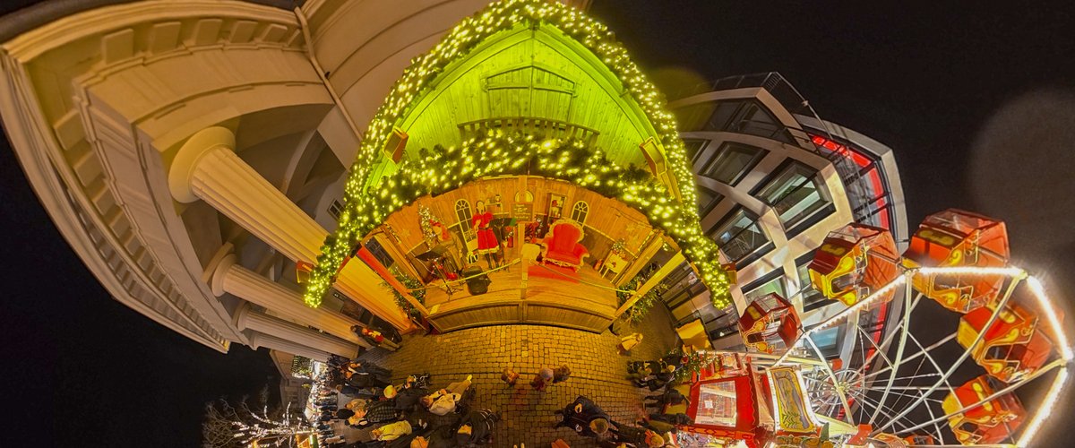 Die Bühne auf dem Lamberti-Markt als Kugelpanorama. Foto: Sascha Stüber