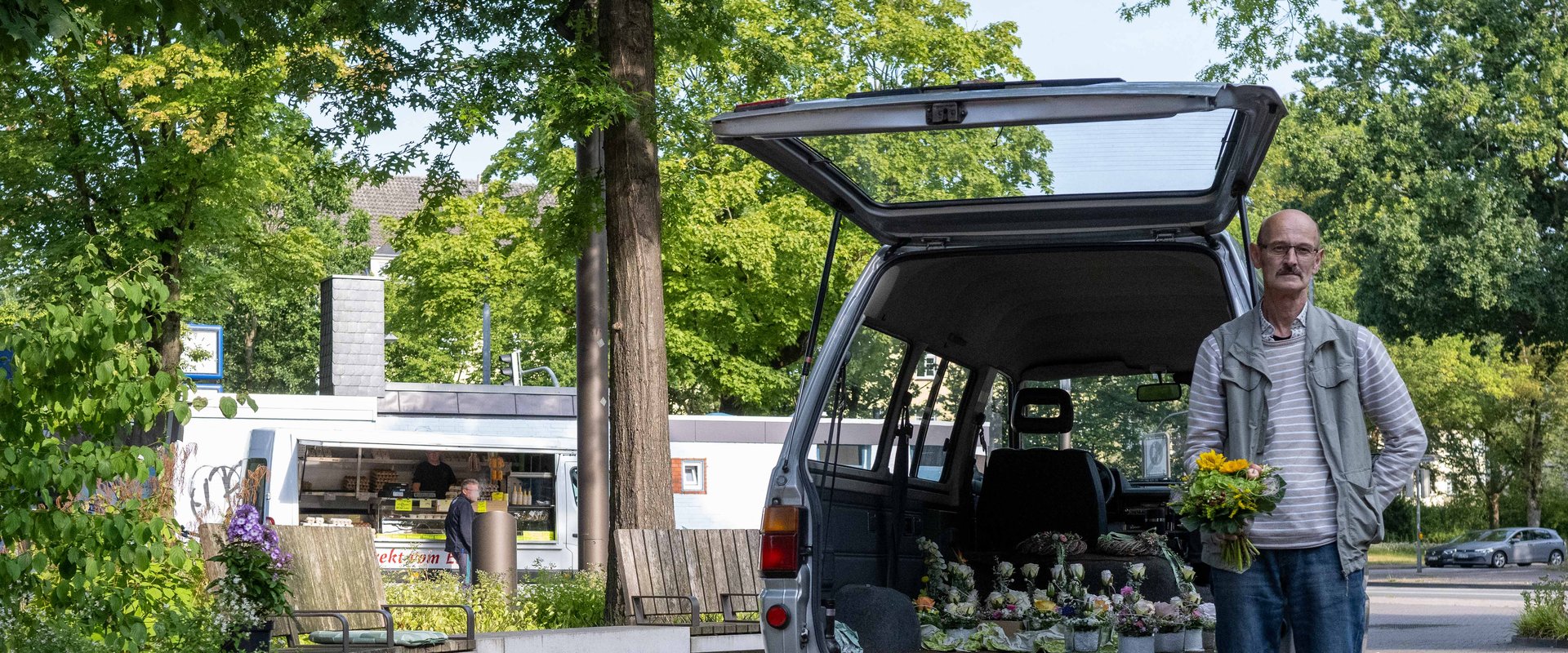Blick über den Wochenmarkt Kreyenbrück. Foto: Sascha Stüber