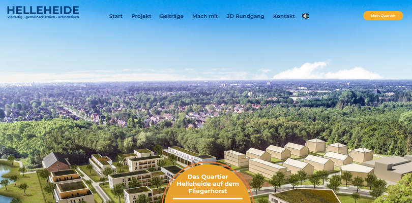Screenshot der Website helleheide.de. Foto: Stadt Oldenburg