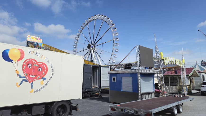 Der Aufbau vom Kramermarkt am 19. September 2025. Foto: Stadt Oldenburg