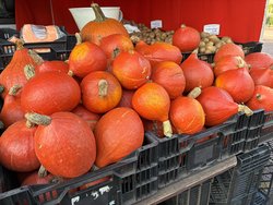 Kürbisse und Kartoffeln an einem Marktstand auf dem Wochenmarkt. Foto: Stadt Oldenburg