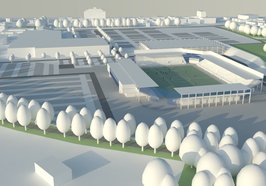 Entwurf für einen möglichen Stadion-Neubau in Oldenburg. Foto: ASP Albert Speer und Partner GmbH
