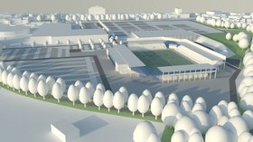 Entwurf für einen möglichen Stadion-Neubau in Oldenburg. Foto: ASP Albert Speer und Partner GmbH