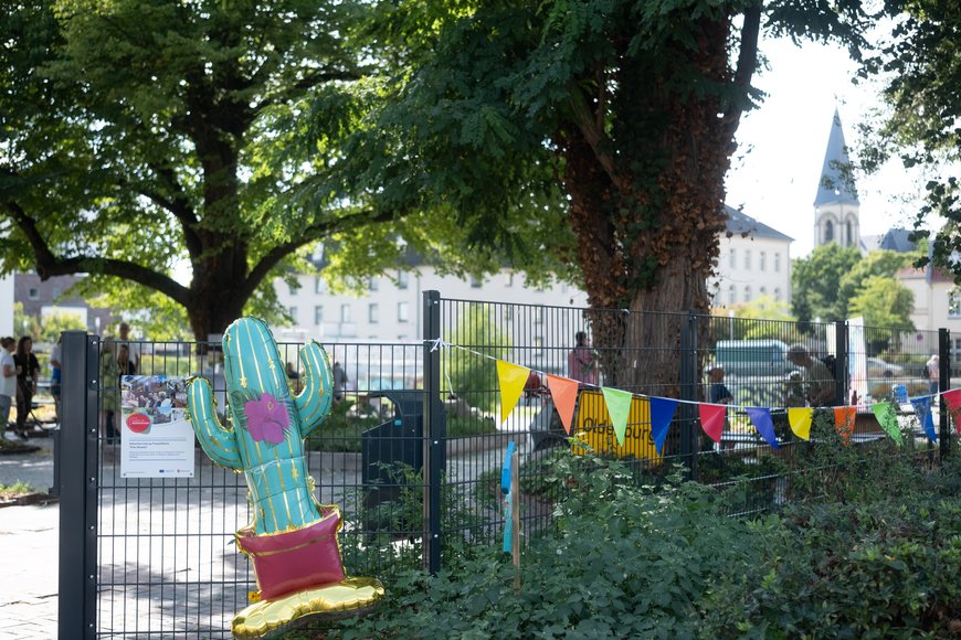 Eingangsbereich der neuen Freizeitfläche an der 91er-Straße. Foto: Sascha Stüber