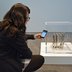 Vorschau: Besucherin loggt sich in den „Autonomy Cube“ von Trevor Paglen und Jacob Appelbaum ein. Foto: Haus für Medienkunst Oldenburg