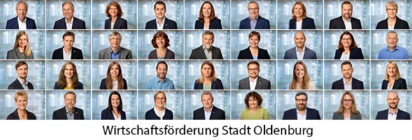 Die Mitarbeiterinnen und Mitarbeiter der Wirtschaftsförderung Stadt Oldenburg. Foto: Foto- und Bilderwerk