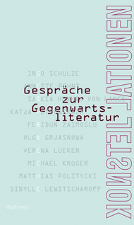 Anthologie: Gespräche zur Gegenwartsliteratur. Bild: Wallstein Verlag