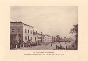 Heinrich Schilking (1815 bis 1895), Ansicht der Peterstraße, 1885. Grafische Sammlungen Stadtmuseum Oldenburg