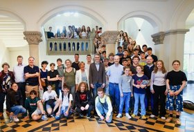 Katalanische Gäste und das Jugendorchester Oldenburg im Rathaus. Foto: Stadt Oldenburg