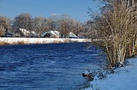 Winter hinter dem Huntedeich