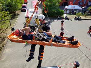 Höhenretter der Berufsfeuerwehr Oldenburg beim Leistungsvergleich Köln 2018. Foto: Stadt Oldenburg