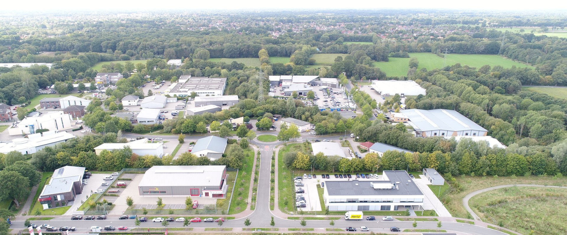 Luftaufnahme des Gewerbegebietes Patentbusch. Foto: Stadt Oldenburg 