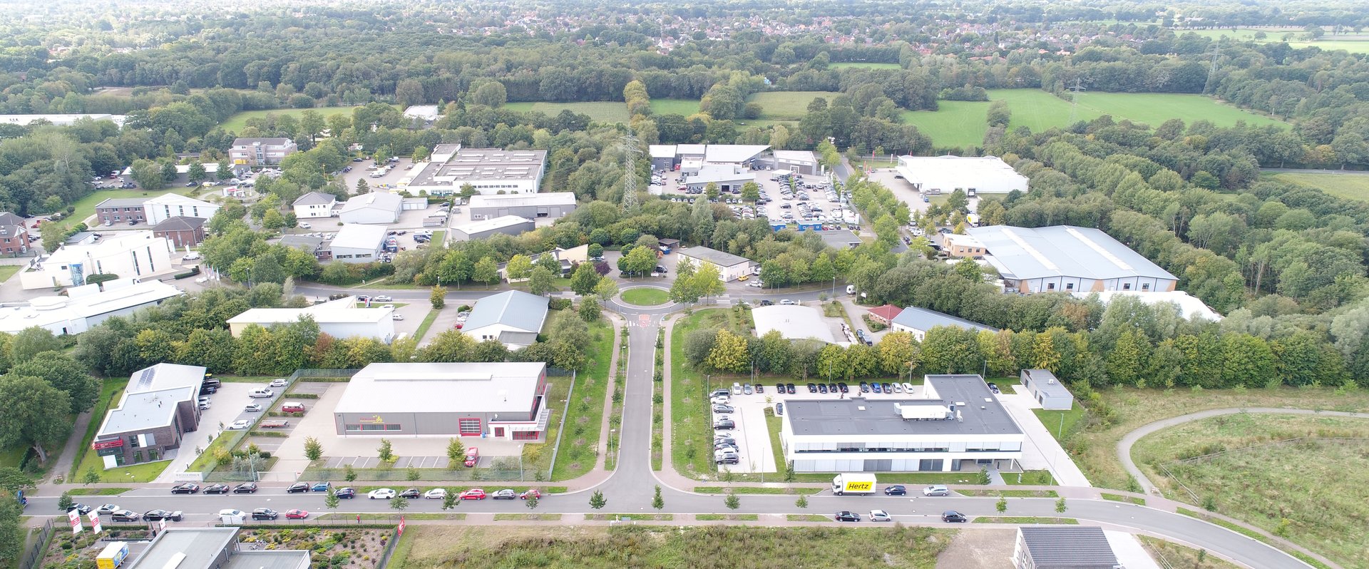 Luftaufnahme des Gewerbegebietes Patentbusch. Foto: Stadt Oldenburg 