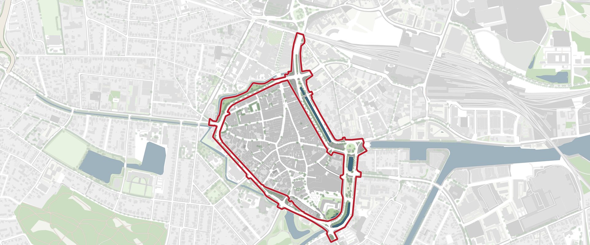 Kartenausschnitt mit dem Wallring. Quelle: Stadt Oldenburg/OSM-Beitragende