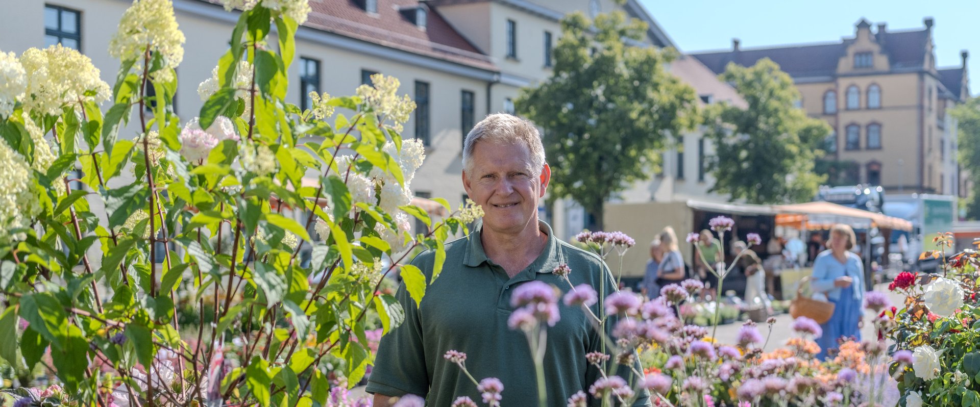 Blick über den Wochenmarkt Pferdemarkt. Foto: Sascha Stüber