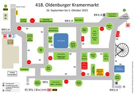 Kramermarktsplan 2025. Bild: Stadt Oldenburg