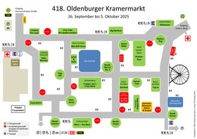 Kramermarktsplan 2025. Bild: Stadt Oldenburg