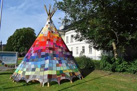 Das „Tipi“ vor dem Kulturzentrum PFL. Foto: Stadt Oldenburg.