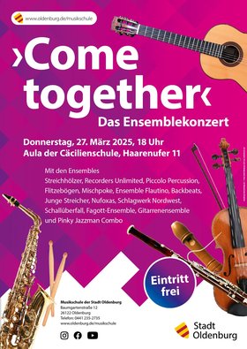 Plakat Come together. Foto: Stadt Oldenburg