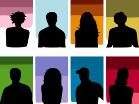 Mit Schatten angedeutete Portraits vor buntem Hintergrund. Foto: pixabay/Clker-Free-Vector-Images