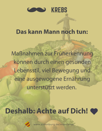 Gesunde Lebensweise ist auch Krebsvorsorge. Bild: Stadt Oldenburg.