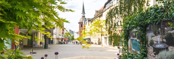 Blick von einem Stadtgarten in Richtung Lappan. Foto: OTM/Mario Dirks