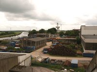 Brand Werft von oben. Foto: Rolf Scharfenberg