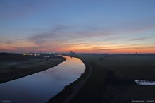 Blaue Stunde über der Hunte. Foto: Hergen Weyrich