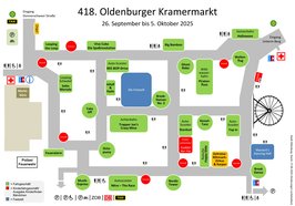 Kramermarktsplan 2025. Copyright: Stadt Oldenburg