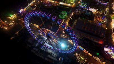Riesenrad von oben. Foto: Patrick Buß