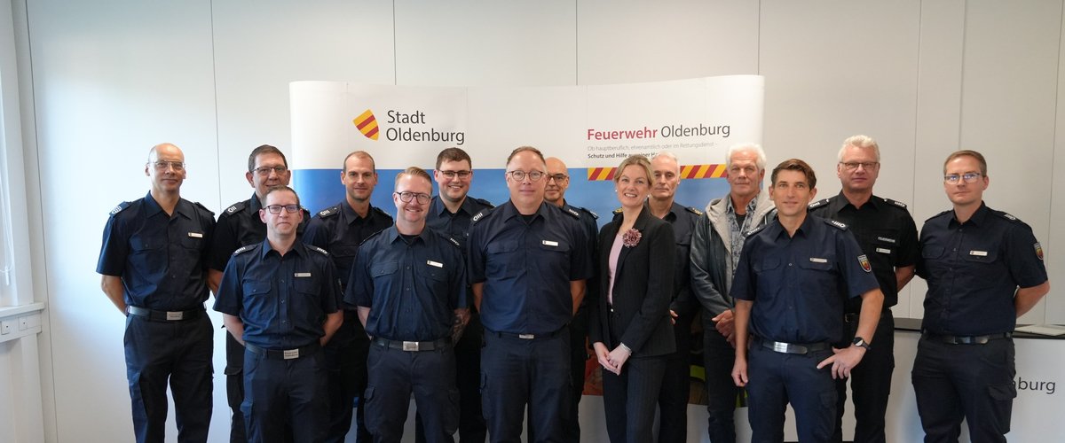 Die Truppe der Höhenrettung feiert Jubiläum. Foto: Stadt Oldenburg