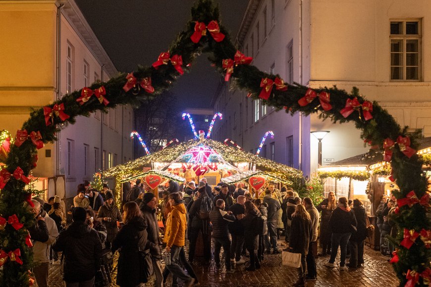 Ein Glühweinstand auf dem Lamberti-Markt 2025. Foto: Sascha Stüber