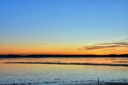 Überflutung Bornhorster Huntewiesen. Foto: Hans-Jürgen Zietz.
