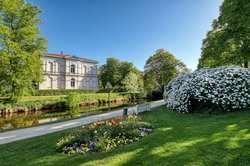 Frühlingsblüten vor der Wallschule in den Oldenburger Wallanlagen. Foto: Hans-Jürgen Zietz