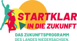 Logo Startklar in die Zukunft. Quelle: LKJ Niedersachsen