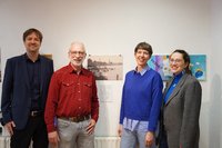 von links: Steffen Wiegmann, Ronald Heine, Sandrine Teuber und Lisa Bellmann. Foto: Stadtmuseum