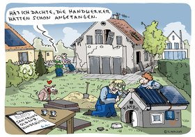 Cartoon Hundehütte; Quelle: Hannes Mercker